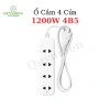 Ổ Cắm 4 Cửa 1.200W 4B5 - Thiết Kế Gọn Gàng, An Toàn, Tiện Dụng - Linh Kiện Quỳnh Diễn