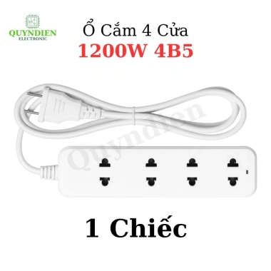 Ổ Cắm 4 Cửa 1.200W 4B5 - Thiết Kế Gọn Gàng, An Toàn, Tiện Dụng - Linh Kiện Quỳnh Diễn 8