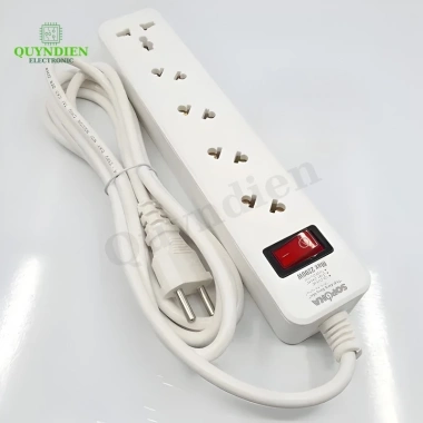 Ổ Cắm Chéo 5 Cửa 2.200W 5A2-5 Lõi Chịu Nhiệt Chống Cháy - Linh Kiện Quỳnh Diễn - Giá Ưu Đãi 157.5K 5