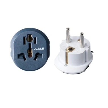 Ổ cắm chuyển đổi đa chức năng du lịch 2 lỗ đen chuẩn Đức 10A/16A - 99.000 VND 10