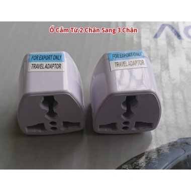 Ổ Cắm Chuyển Đổi Phích Cắm 3 Chân Sang 2 Chân và 2 Chân Sang 3 Chân - Giá 10.000 VNĐ, Đa Năng, Tiện Lợi, Độ Bền Cao, Dễ Lắp Đặt 2