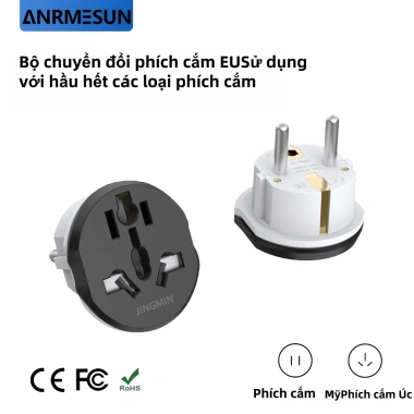 Ổ cắm đa năng ANRMESUN 2.400W – Chống nổ, lõi đồng cao cấp, chuẩn châu Âu, giá 40k