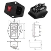 Ổ cắm điện AC 3 chân 3 cực cái đực có khóa - Chuyển đổi nguồn an toàn, điện áp 220V, bảo vệ quá tải, giá 19.740₫, giảm 22% 7