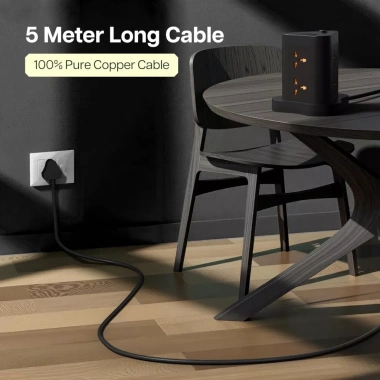 Ổ cắm điện cao cấp XT2 2 tầng 2.500W 6 ổ + USB + Type-C, dây dài 5m, giá 225.000₫