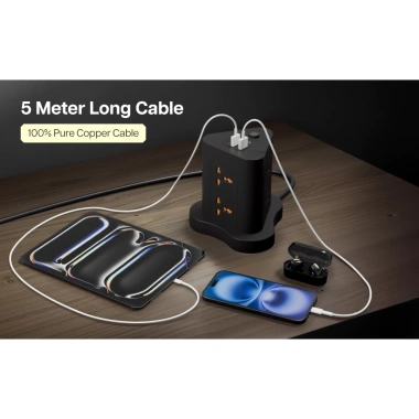 Ổ cắm điện cao cấp XT2 2 tầng 2.500W 6 ổ + USB + Type-C, dây dài 5m, giá 225.000₫ 8 Ổ cắm điện cao cấp XT2 2 tầng 2.500W 6 ổ + USB + Type-C, dây dài 5m, giá 225.000₫ 8
