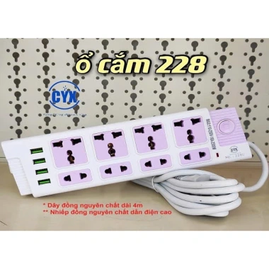 Ổ Cắm Điện CYX 218U-238U đa năng 2.500W tích hợp USB, giá chỉ 129.000₫ 3