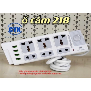 Ổ Cắm Điện CYX 218U-238U đa năng 2.500W tích hợp USB, giá chỉ 129.000₫ 10