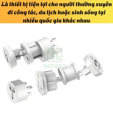 Ổ cắm điện du lịch đa năng – Adapter chuyển đổi phích cắm quốc tế toàn cầu, chỉ 109.000₫
