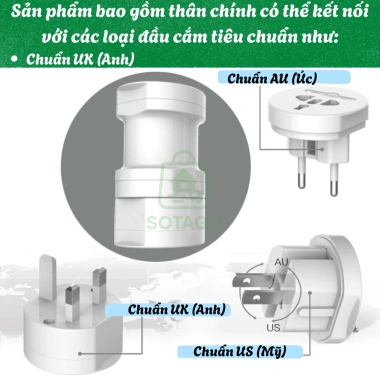 Ổ cắm điện du lịch đa năng – Adapter chuyển đổi phích cắm quốc tế toàn cầu, chỉ 109.000₫ 3 Ổ cắm điện du lịch đa năng – Adapter chuyển đổi phích cắm quốc tế toàn cầu, chỉ 109.000₫ 3