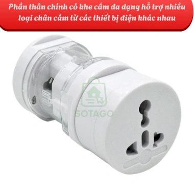 Ổ cắm điện du lịch đa năng – Adapter chuyển đổi phích cắm quốc tế toàn cầu, chỉ 109.000₫