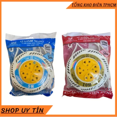Ổ cắm điện quay Tiến Thành 5 10 15m thu gọn kéo dài dây giảm giá 138k