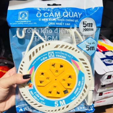 Ổ cắm điện quay Tiến Thành 5 10 15m thu gọn kéo dài dây giảm giá 138k