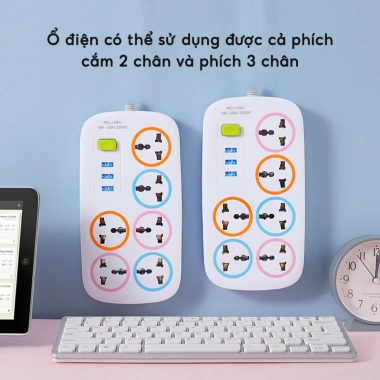 Ổ Cắm Điện Thông Minh JYoohome 2.200W Tích USB - Công Tắc An Toàn, Chịu Nhiệt, Giá 88K 4 Ổ Cắm Điện Thông Minh JYoohome 2.200W Tích USB - Công Tắc An Toàn, Chịu Nhiệt, Giá 88K 4