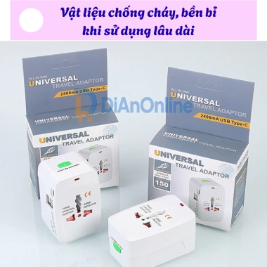 Ổ Cắm Du Lịch 4 Trong 1 có USB, Adapter 200+ Quốc Gia - Giá ưu đãi 149.000đ 9