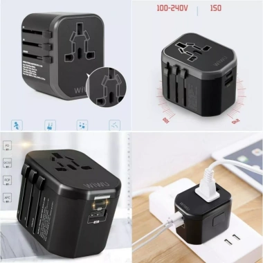 Ổ Cắm Du Lịch Đa Năng WIWU UA-304 4 IN 1 Universal 45W - Đen Chính Hãng 3 Ổ Cắm Du Lịch Đa Năng WIWU UA-304 4 IN 1 Universal 45W - Đen Chính Hãng 3