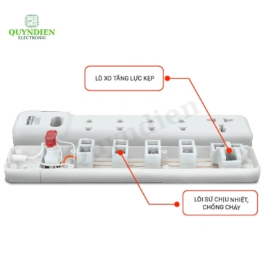 Ổ Cắm Lõi Sứ 2.200W Chống Cháy 4M2-5 Vỏ ABS Chống Vỡ - Linh Kiện Quỳnh Diễn 163.5k 7