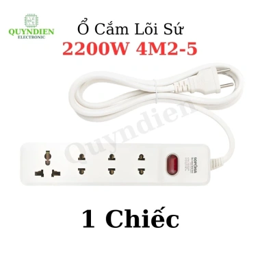 Ổ Cắm Lõi Sứ 2.200W Chống Cháy 4M2-5 Vỏ ABS Chống Vỡ - Linh Kiện Quỳnh Diễn 163.5k 9