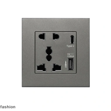 Ổ cắm pha lê thủy tinh USB 2.100mA 13A bảng điều chỉnh tường, giao diện VN, an toàn, tiết kiệm năng lượng