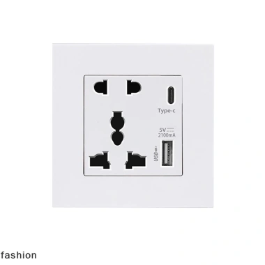 Ổ cắm pha lê thủy tinh USB 2.100mA 13A bảng điều chỉnh tường, giao diện VN, an toàn, tiết kiệm năng lượng