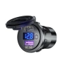 Ổ cắm sạc nhanh USB 12V/24V PD Type‑C QC3.0, công tắc bật tắt LED, vôn kế, chống nước bụi – cho xe máy, RV, bus, boat 3