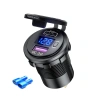 Ổ cắm sạc nhanh USB 12V/24V PD Type‑C QC3.0, công tắc bật tắt LED, vôn kế, chống nước bụi – cho xe máy, RV, bus, boat 9