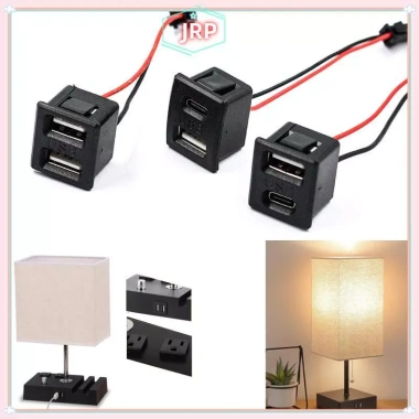Ổ cắm sạc USB nữ hai lớp JRP Type-C đa năng kèm đầu nối cáp, giảm giá 22% còn 52.140₫