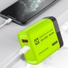 Ổ cắm tường USB 120W PD có cáp - Sạc nhanh 2 trong 1, đa năng, xanh thời trang, EU/US, du lịch 6