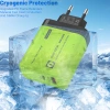 Ổ cắm tường USB 120W PD có cáp - Sạc nhanh 2 trong 1, đa năng, xanh thời trang, EU/US, du lịch 8