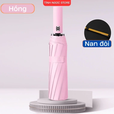Ô che mưa 12 nan đôi chống nước, dù đi nắng 2 lớp UV, nút bấm tay cầm tự động, thiết kế thông minh, độ bền cao, giá chỉ 129k