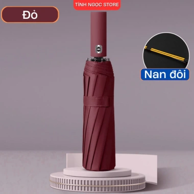 Ô che mưa 12 nan đôi chống nước, dù đi nắng 2 lớp UV, nút bấm tay cầm tự động, thiết kế thông minh, độ bền cao, giá chỉ 129k