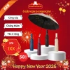 Ô che mưa KAW 24 nan gấp gọn, chắc chắn, chịu gió bão, chống thấm nước, UV, tán rộng