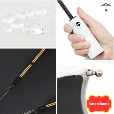 Ô che mưa KAW 24 nan gấp gọn, chắc chắn, chịu gió bão, chống thấm nước, UV, tán rộng 6