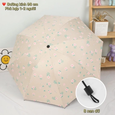 Ô che mưa nắng Hàn Quốc nữ cute gấp gọn, nhiều mẫu xinh, chống UV, tiện lợi 73.800₫ 7 Ô che mưa nắng Hàn Quốc nữ cute gấp gọn, nhiều mẫu xinh, chống UV, tiện lợi 73.800₫ 7