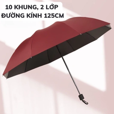 Ô che mưa siêu to 116cm tự động gấp gọn 10 nan - che 2-3 người, giá chỉ 100k 4