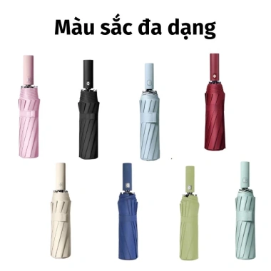 Ô Che Nắng Dù Che Mưa Gấp Gọn 10 Nan Tự Động - Đóng Mở Nhanh, Giá 39k