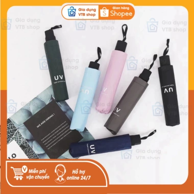 Ô che nắng UV, dù che mưa gấp gọn cầm tay - Kiểu dáng bắt mắt, giá 56.100₫