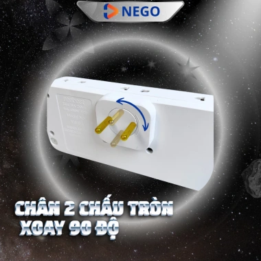 Ổ chia điện đa năng NEGO 4.000W OD51 - 2 chấu xoay 90 độ, chống cháy, an toàn, giá chỉ 129.000 9 Ổ chia điện đa năng NEGO 4.000W OD51 - 2 chấu xoay 90 độ, chống cháy, an toàn, giá chỉ 129.000 9