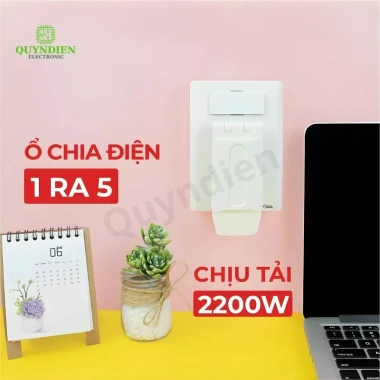 Ổ Chia Điện Thông Minh Q3T Q5T Chống Tuột Phích Xoay 180 độ Nhiều Lỗ Cắm Linh Kiện Quỳnh Diễn 3