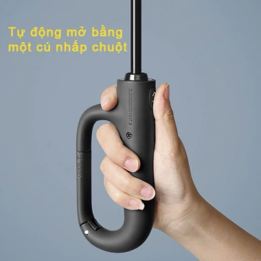 Ô Có Móc Khoá 24 Nan Cứng Cáp – Tay Cầm Đóng Mở Tự Động – Chống Tia UV – FREE SHIP