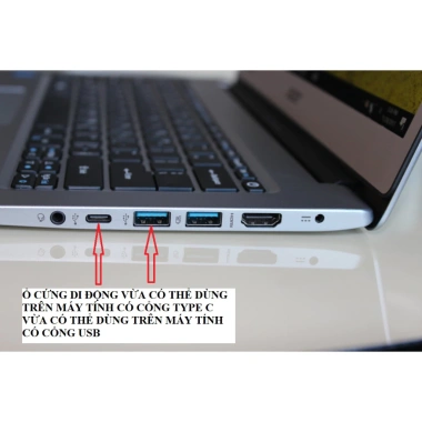 Ổ cứng di động Type C USB 3.0 1TB/500GB/320GB/250GB cho laptop PC, không dùng cho điện thoại - Giá 157.000 VND 3