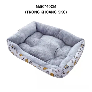 Ổ đệm cho thú cưng hình chữ nhật - Đệm nằm thoải mái cho chó mèo, ưu đãi 80.000₫ 10