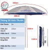 Ô Dù Câu Cá Xoay 360 2m - Cán Inox Bền, Vải Dày Bảo Vệ, Giá Ưu Đãi 291k 2
