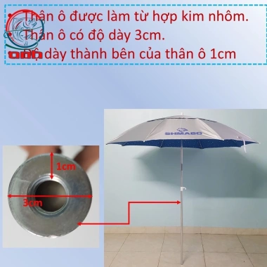 Ô Dù Câu Cá Xoay 360 2m - Cán Inox Bền, Vải Dày Bảo Vệ, Giá Ưu Đãi 291k
