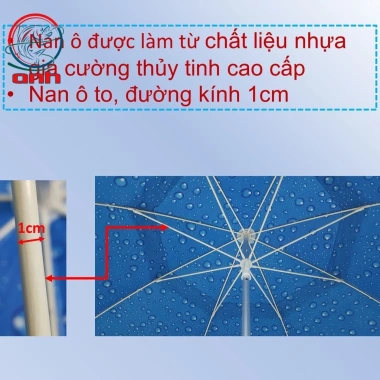 Ô Dù Câu Cá Xoay 360 2m - Cán Inox Bền, Vải Dày Bảo Vệ, Giá Ưu Đãi 291k