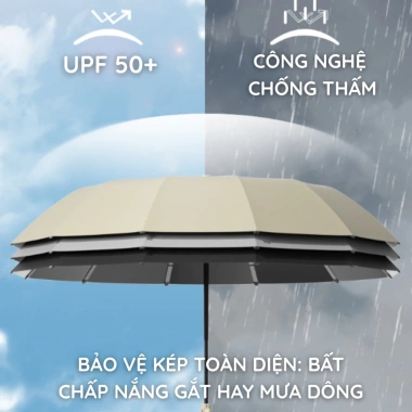 Ô dù che mưa MIUNA U348 UFS50+ chống UV thép siêu cường 350nm gập gọn chống lật gió gấp 20 lần sz106 giá 355.000 VND