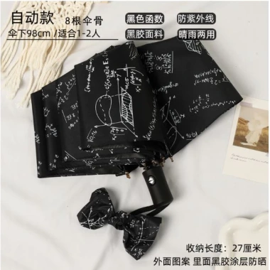 Ô Dù Che Mưa Nắng Cao Cấp - Chống UV, Họa Tiết Toán Học Độc Đáo, Giá 115.000 VND 9