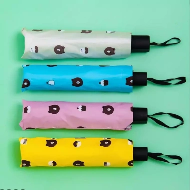 Ô Dù Gấp Gọn Hình Gấu Dễ Thương - Đi Mưa Đi Nắng, Màu Ngẫu Nhiên, Giá Chỉ 39.900₫