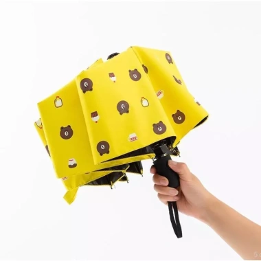 Ô Dù Gấp Gọn Hình Gấu Dễ Thương - Đi Mưa Đi Nắng, Màu Ngẫu Nhiên, Giá Chỉ 39.900₫
