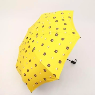 Ô Dù Gấp Gọn Hình Gấu Dễ Thương - Đi Mưa Đi Nắng, Màu Ngẫu Nhiên, Giá Chỉ 39.900₫