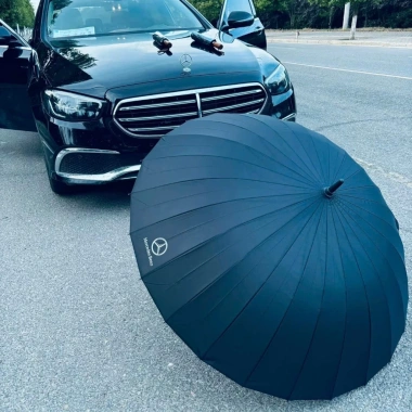 Ô Dù Gấp Gọn Mercedes-Benz Sang Trọng Che Mưa Che Nắng UV Khung Thép Cán Gỗ 390.000đ